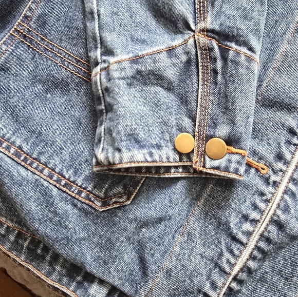 VINTAGE 90s Outbrook CHORE/BARNCOAT Blue Denim Corduroy Utility Jacket L - Picture 5 of 14